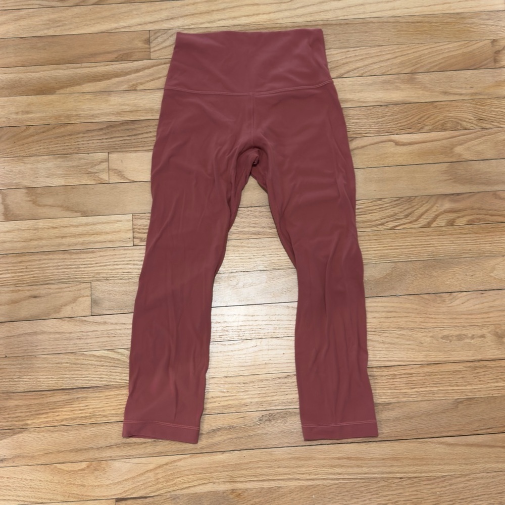 Women's Lululemon Align Crop 21" in Cranberry.